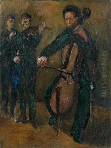 Le Violoncelliste by Adolphe Peterelle