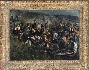 Repas Sur La Montagne by Adolphe Peterelle
