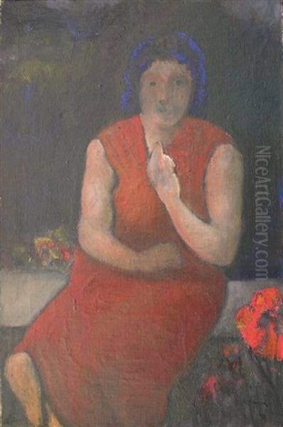 Femme En Robe Rouge - view 1