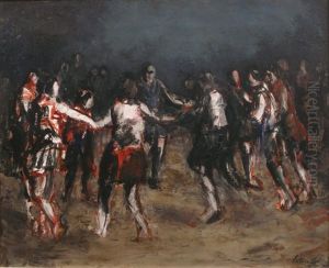La Ronde-les Feux De La Saint Jean by Adolphe Peterelle