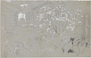 Garden Flowers by Grigory Mikhailovich Bobrovsky