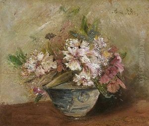 Still Life With Anemones In A Vase