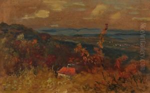 Ausblick Vom Atelier Der Kunstlerin In Stuttgart-sonnenberg Auf Das Haus Sonnenbuhl Nr. 7