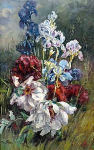 Arrangemment Von Bunten Sommerblumen Auf Dem Waldboden