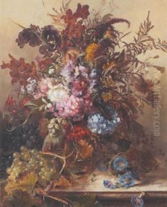 Blumen- Und Fruchtestilleben