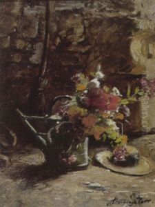 Blumen In Einer Giesskanne