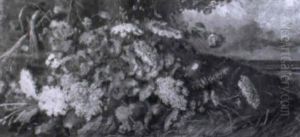 Feldblumenstraus Mit Mohn, Getreideahren Und Anderen Bluten by Anna Peters