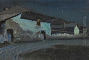Moonlit Adobes by Charles Rollo Peters