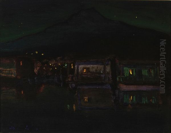 Houseboats In Moonlight, Greenbrae - view 1