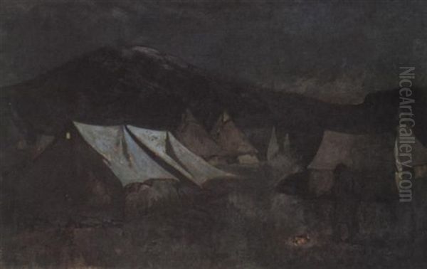 A Nocturnal View Of A Camp - view 1