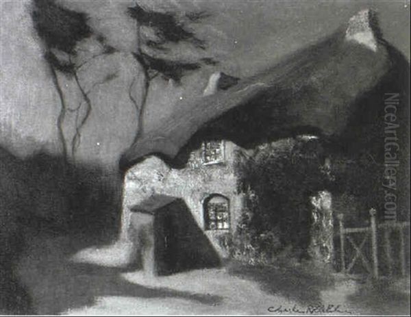 Adobe House In The Moonlight - view 1