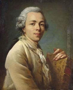 Portrait D'un Homme Portant Un Exemplaire Des Essais De Montaigne by Johann Anton de Peters