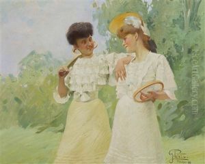 Female Tennis Players by Josef Peters