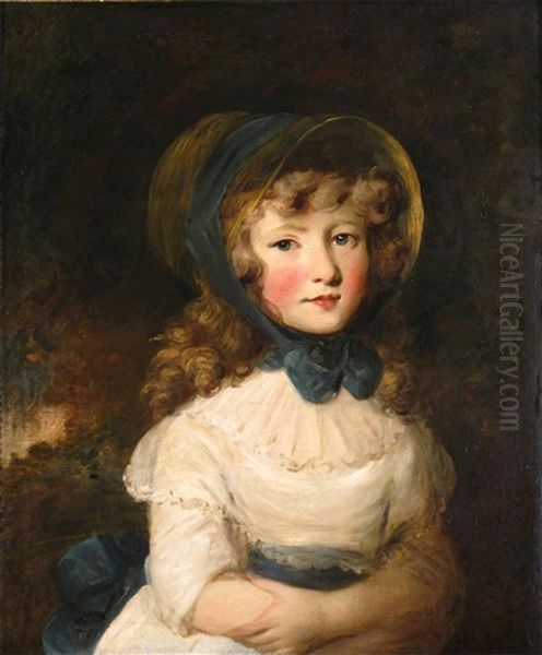 Portrait Of A Girl Thought To Be Miss Louisa Hanway - view 1
