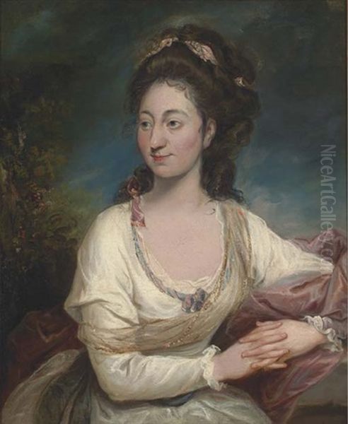 Portrait Of A Lady In A White Dress - view 1