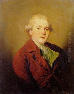 Portrait Of A Gentleman, Half Length, Wearing A Striped Jacket