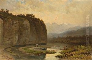 Scene Of The Inntal, Near Pfunds In Tyrol, August 1887