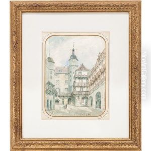 Vista De Edificio Con Balcones Y Arqueria