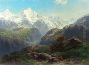 Hochalm In Den Alpen by Pieter Francis Peters