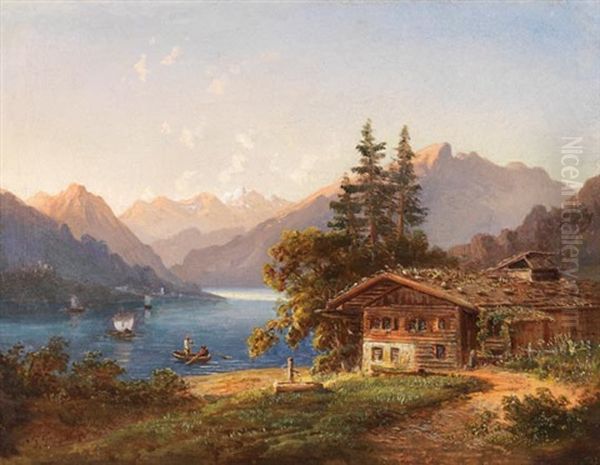 Bauernhaus An Einem Gebirgssee - view 1
