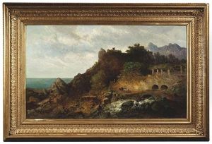 Sudlandische Kustenlandschaft Mit Reisenden