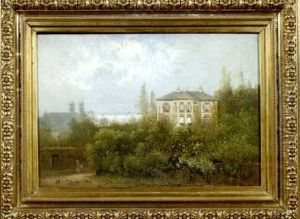 In Einem Bluhenden Garten Gelegene Villa Am Ufer Eines Sees