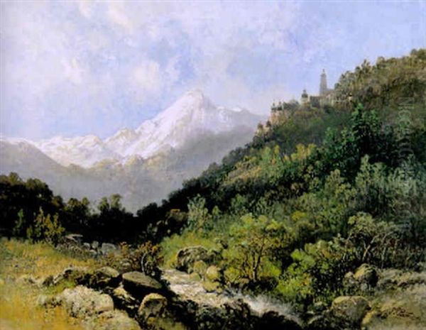 Benedikttinerstift Marienburg Bei Burgeis Im Vinschgau, Vorne Der Melzbach - view 1