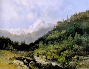 Benedikttinerstift Marienburg Bei Burgeis Im Vinschgau, Vorne Der Melzbach by Pieter Francis Peters