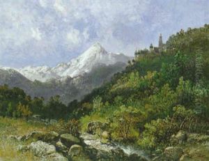 Blick Auf Das Benediktinerstift Marienberg Bei Burgeis In Vinschgau by Pieter Francis Peters