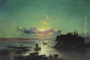 Bucht Von La Spezia Im Mondlicht Bucht Von La Spezia Im Mondlicht