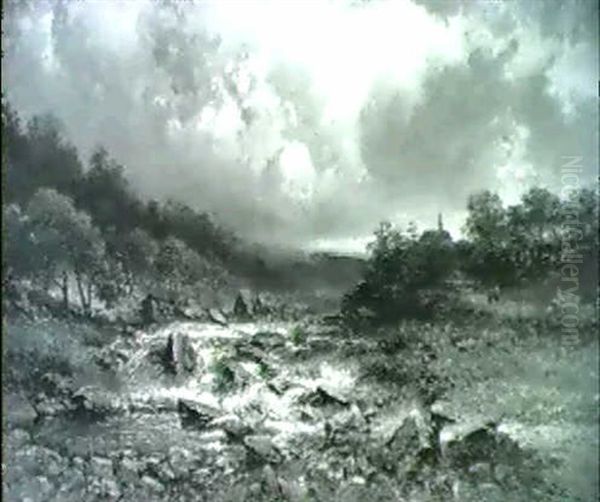 Gischtender Bach Zweischen Felsgestein - view 1