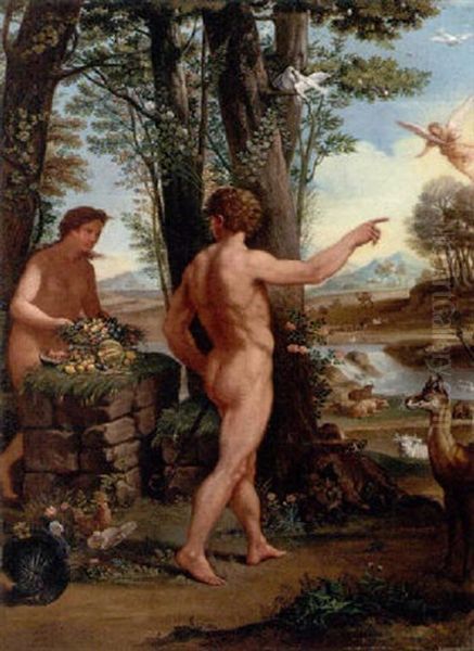 Adam And Eve In The Garden Of Eden - view 1