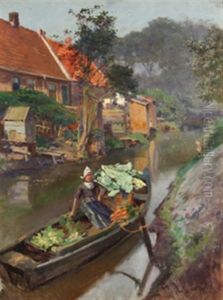 Peters_wilhelm /check Artist/1851 Pa Vei Til Markedet by Wilhelm Otto Peters