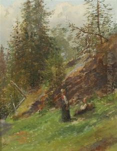 Par I Landskap by Wilhelm Otto Peters