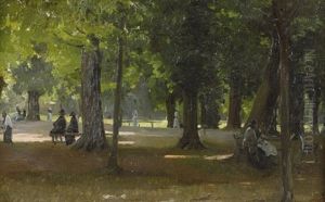 Ein Nachmittag Im Sommer Im Konigsgarten In Kopenhagen (kongens Have) (after Mittag Im Sommer Im Konigsgarten In Kopenhagen (kongens Have)) by Edvard Frederik Petersen