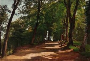 Sunny Day In A Forest by Edvard Frederik Petersen