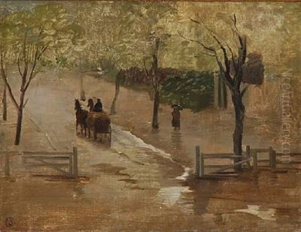 An Avenue With A Horse-drawn Carriage - view 1