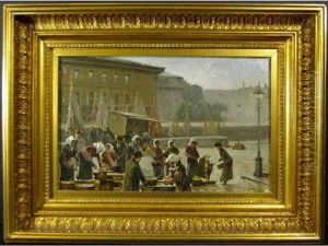 The Market Place by Edvard Frederik Petersen