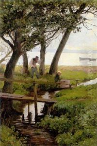 Ved En Lille Baek by Edvard Frederik Petersen