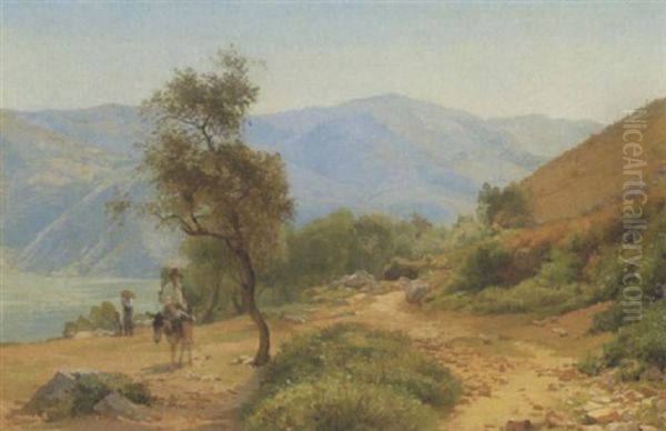 Italiensk Landskab Med Figurer - view 1