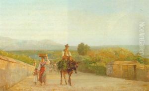 Henad Solnedgang - Landfolk Fra Palestrina Vender Hjem Fra Vigerne Henad Solnedgang - Landfolk Fra Palestrina Vender Hjem Fra Vigerne