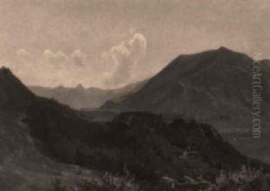 Udsigt Over De Italienske Alper by Edvard Frederik Petersen