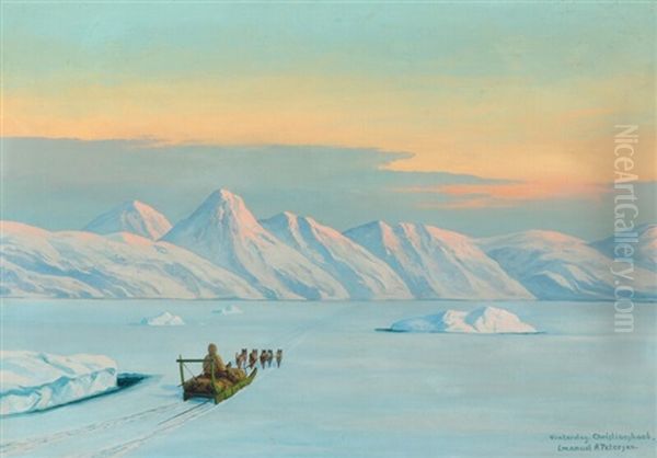 Scenery From Greenland With A Dog Sledge - view 1