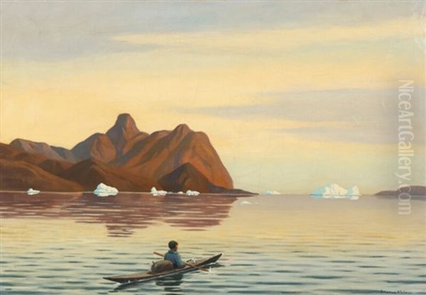 Kayak On Godthabsfjorden - view 1
