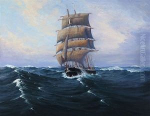 Seascape With A Sailship In High Seas Seascape With A Sailship In High Seas