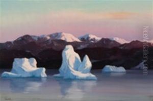 Drifting Ice Near The North Coast Of Disko Island, Greenland by Emanuel A. Petersen