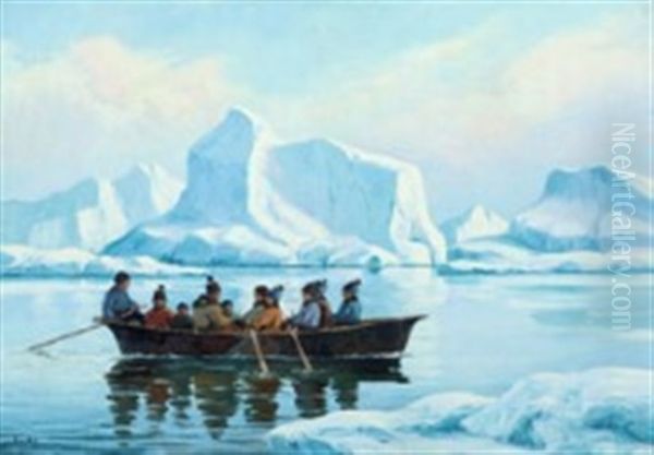 Umiak In A Greenlandic Fjord - view 1