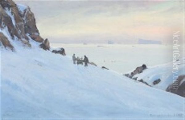 A Dog Sledge Near Torssukatak Sound - view 1