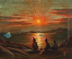 Family In The Sunset, Greenland