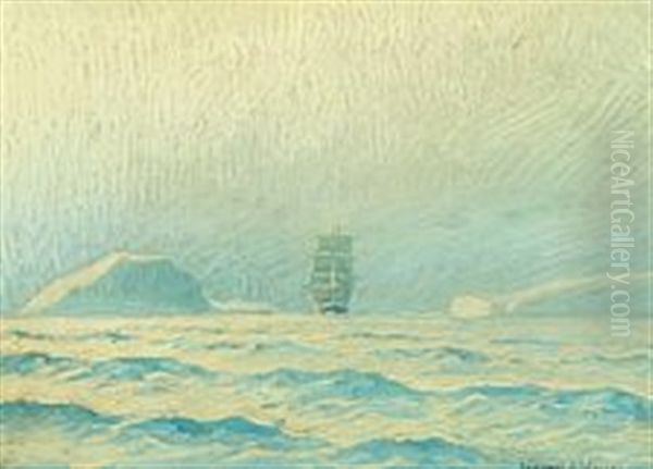 A Two-master Among Icebergs - view 1